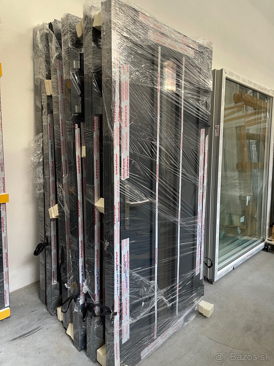 Hliníkové vchodové dvere, anthrazit,nové,top kvalita