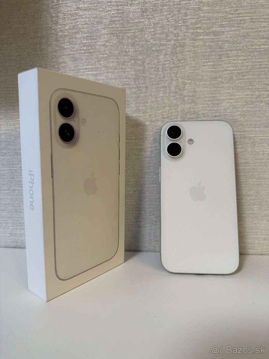 Iphone 16, 128GB, Biela