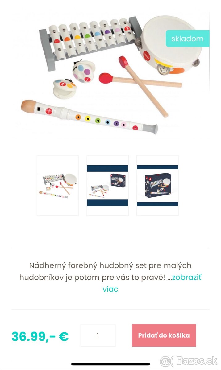 Hudobné nástroje pre deti + klavír ako darček