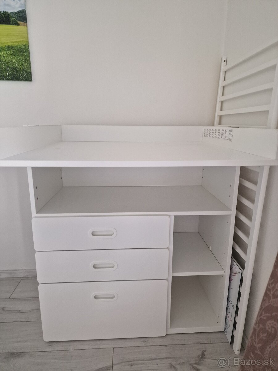 Prebaľovací pult so zásuvkami IKEA Stuva