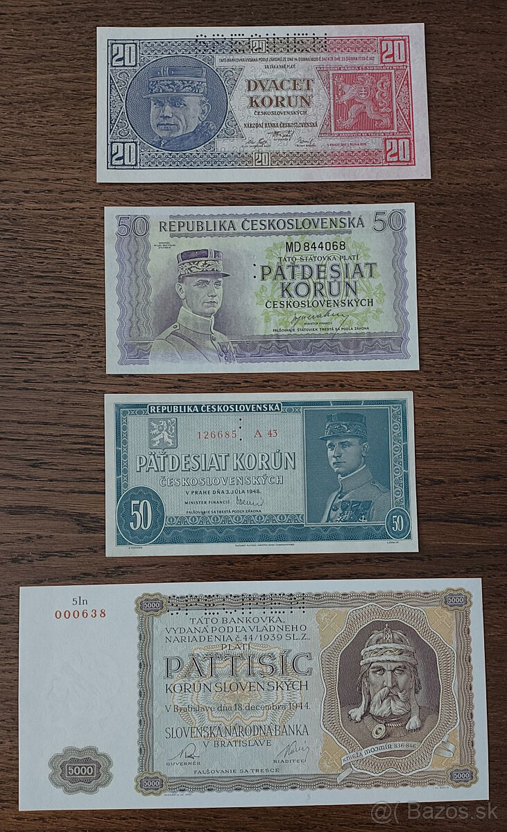 ☀️ 5000 korún Slovenských rok 1944 , SŠ ☀️ bankovky