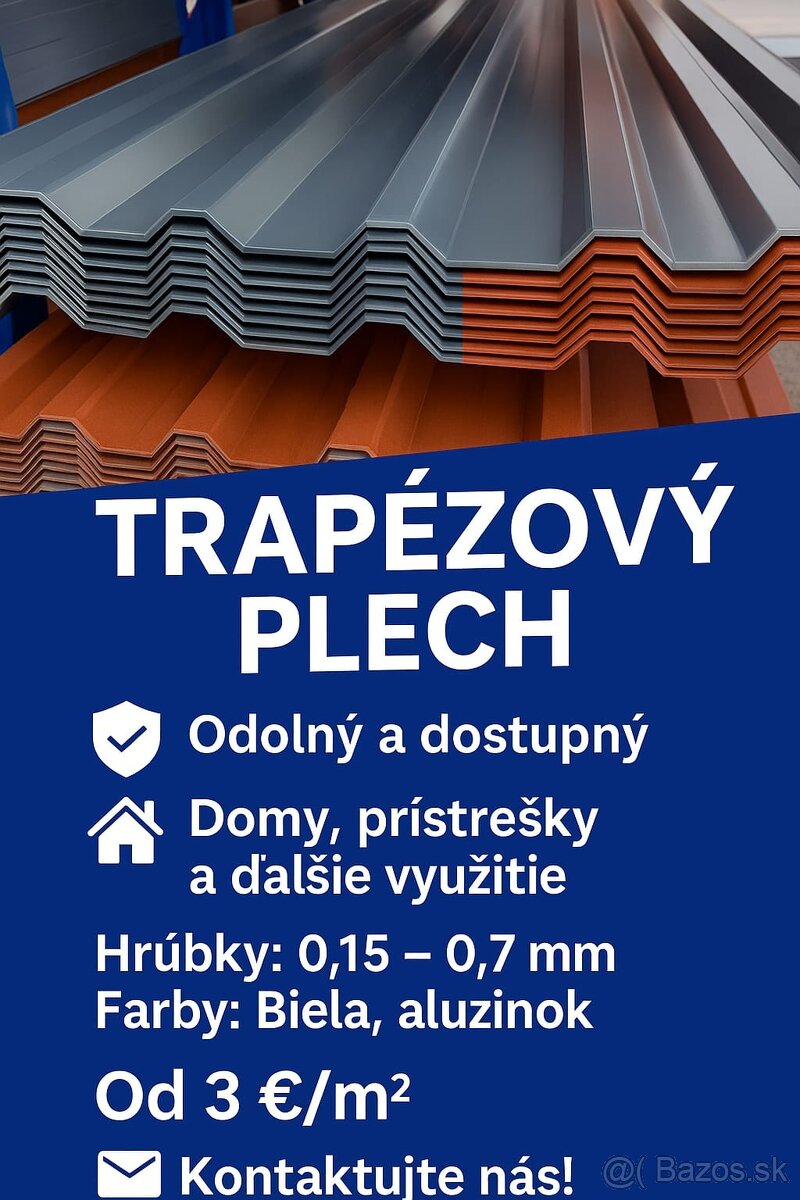 Trapézové plechy SKLADOM