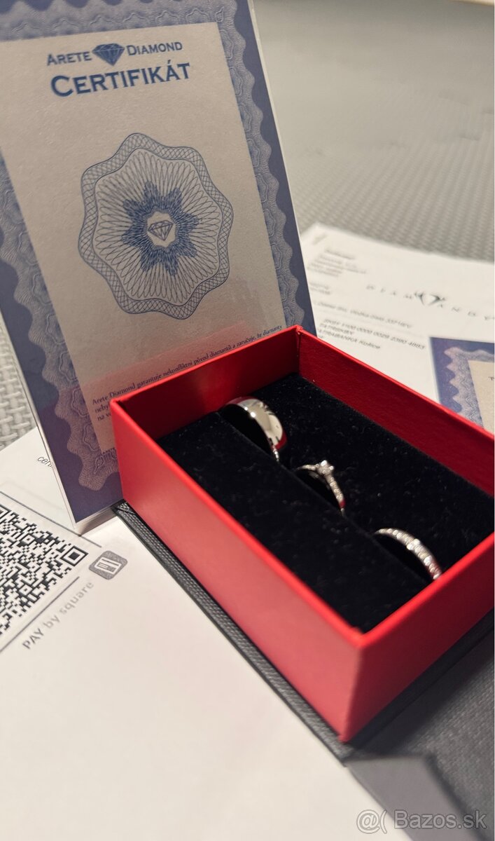 Diamantové prstene, obrúčky + zásnubný,