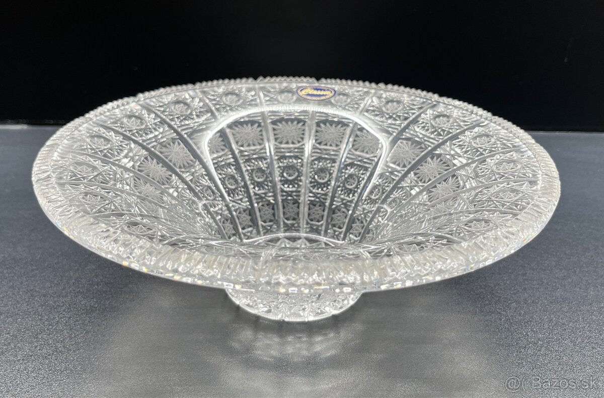 Bohemia crystal - Krištáľová brúsená misa ÚSVIT