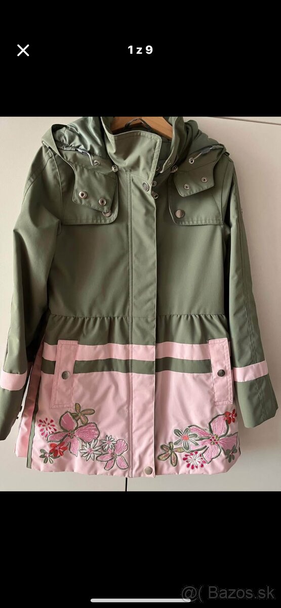 Detská prechodná bunda 128 cm Poivre blanc