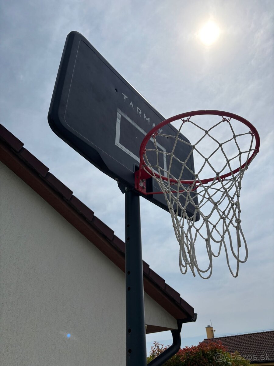 Basketbalový kôš B100, nastavitelný stojan 220-305cm, čierny