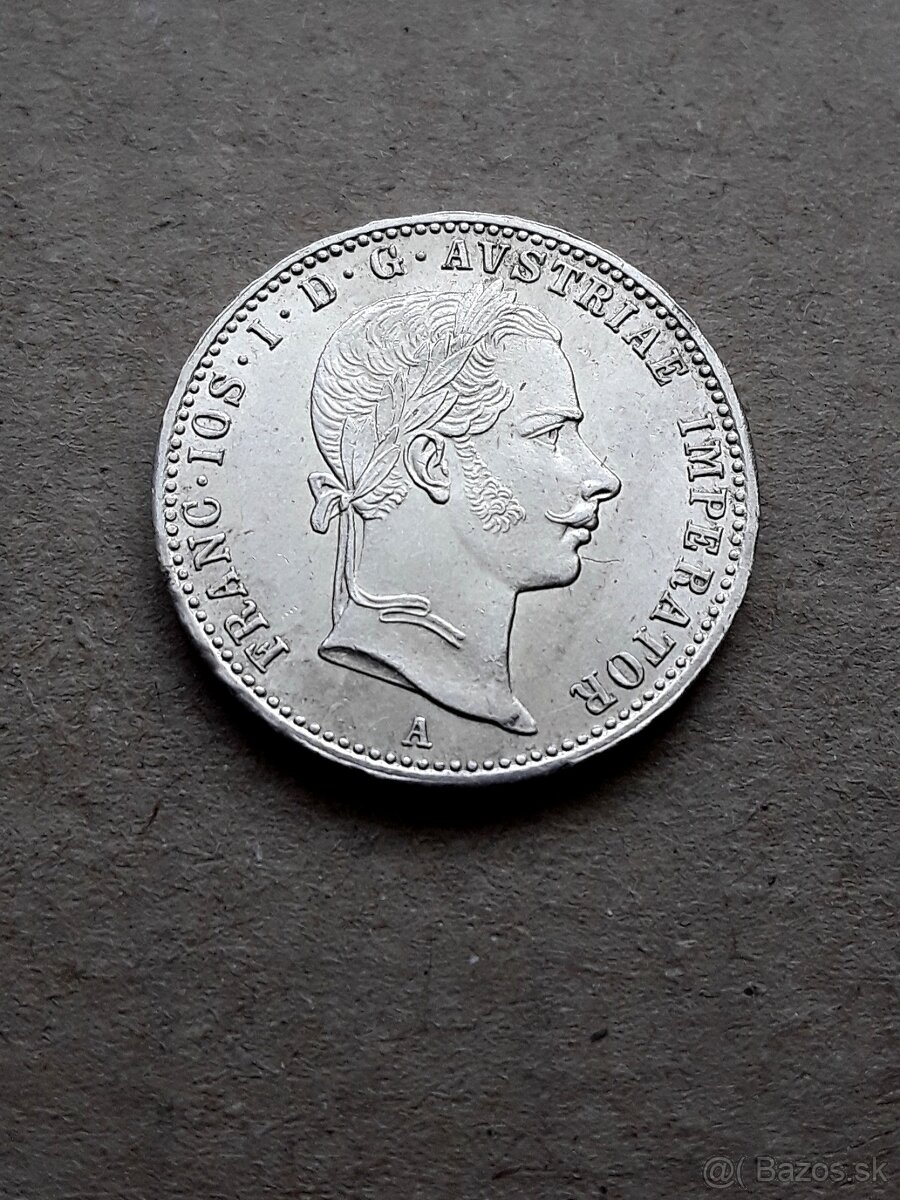 1/4 zlatník 1858 A, top stav