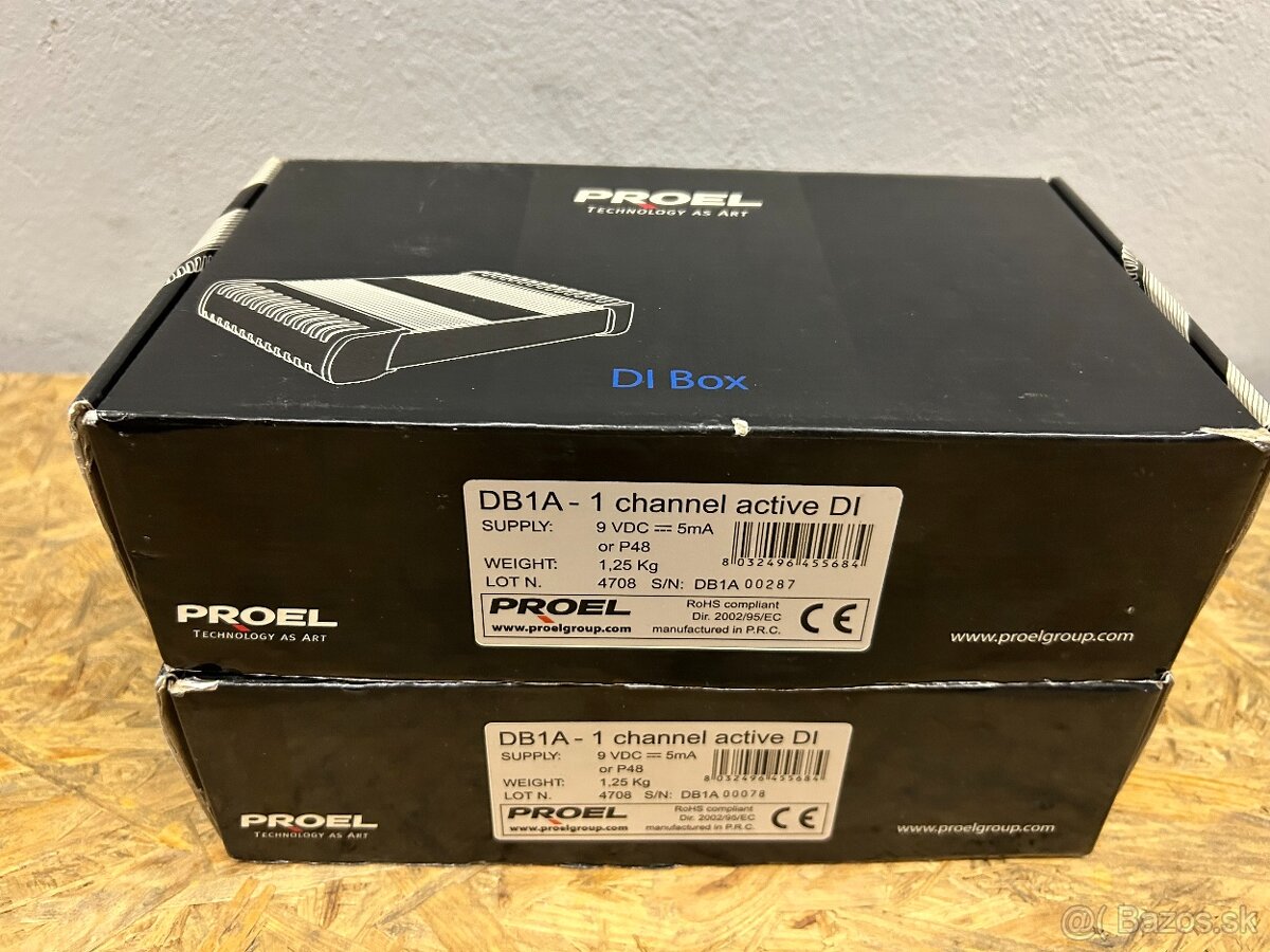 Proel DI-box DB1A - 2 ks.
