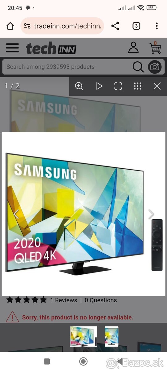 Predám TV SAMSUNG QLED 4K 2020
