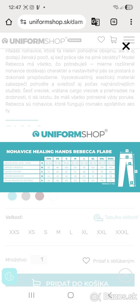 Zdravotnícke nohavice