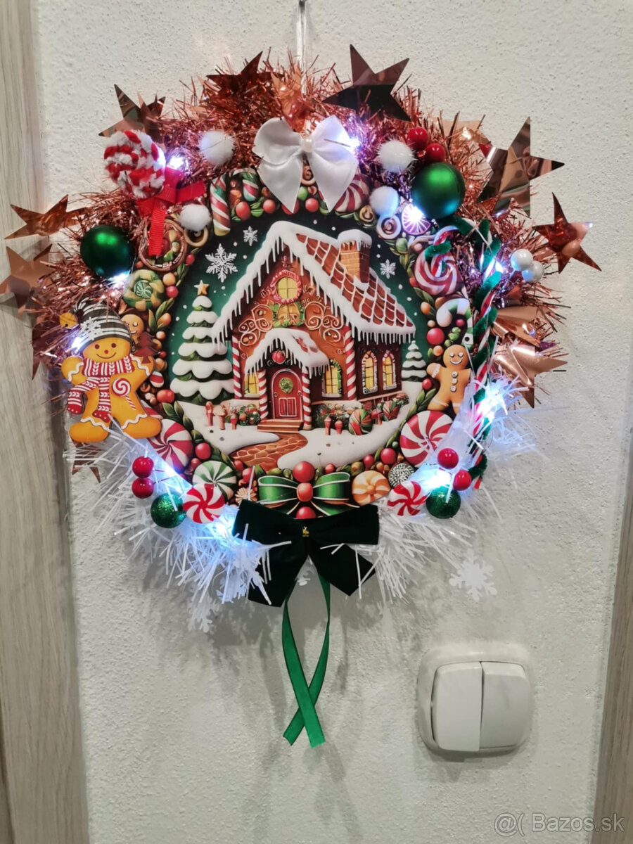 Vianočné a zimné venčeky na dvere.