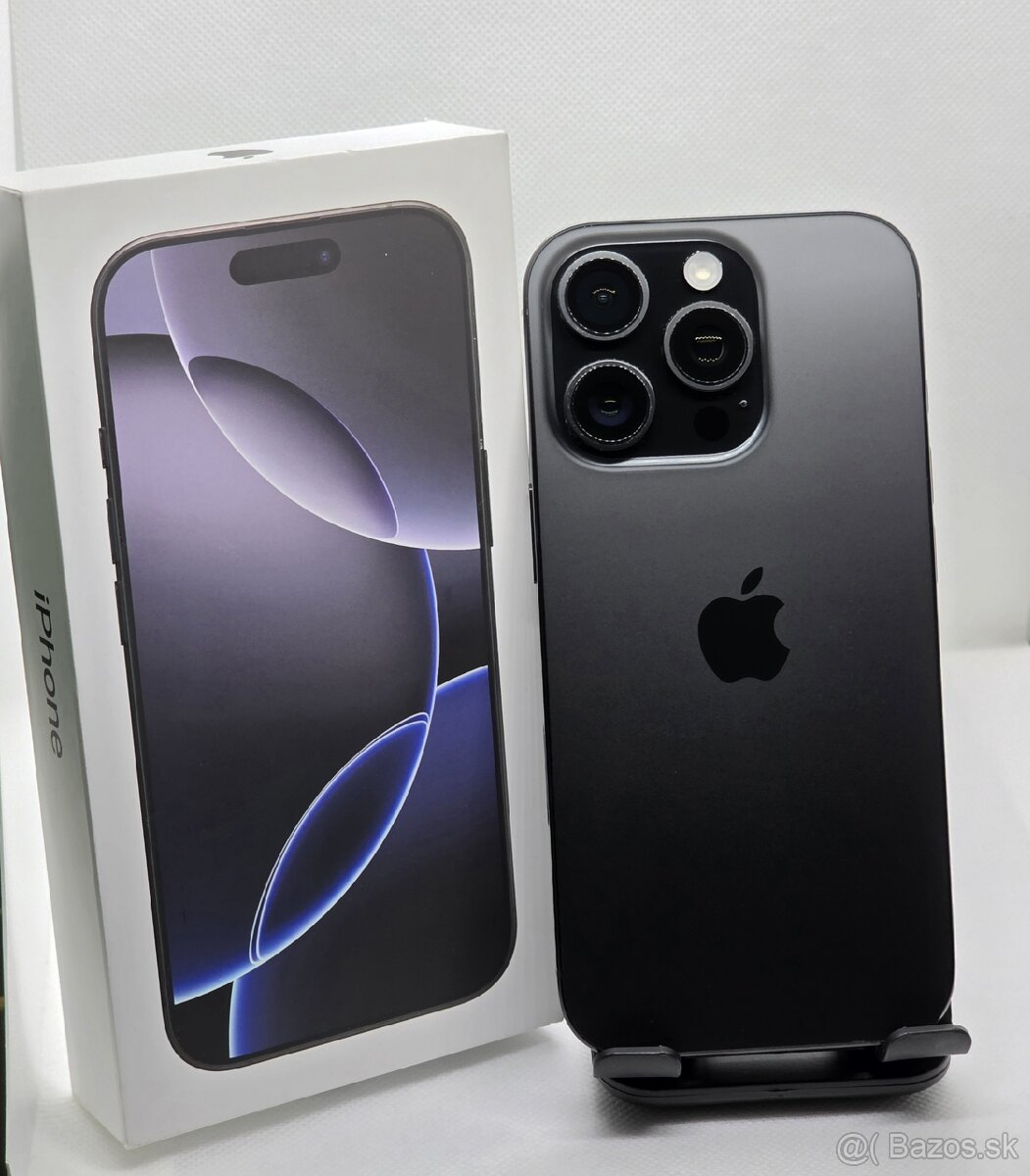 Apple iPhone 16 PRO 128GB Black Titanium - ZÁRUKA