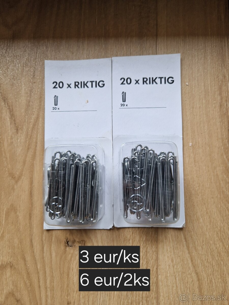 Háčiky na záclony Ikea Riktig