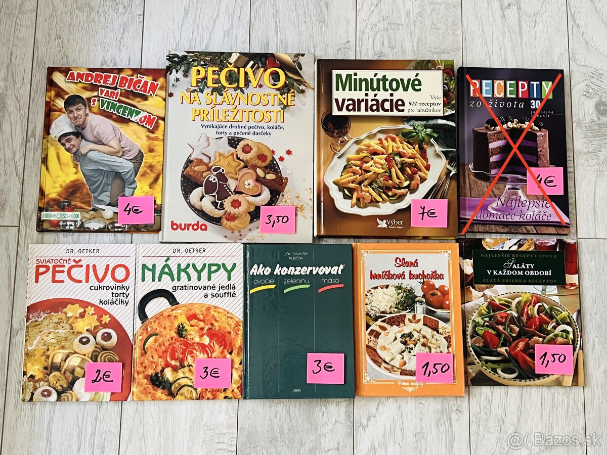 Kuchárske knihy, varenie, pečenie, zákusky