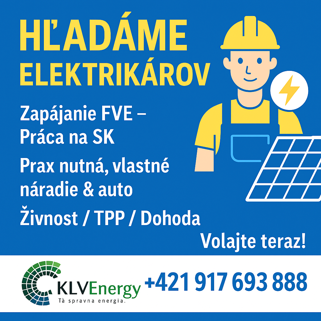 Hľadáme šikovných elektrikárov na zapájanie FVE