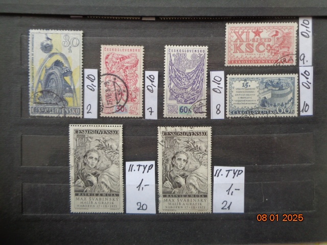 Poštové známky - ČESKOSLOVENSKO - 14 FOTO