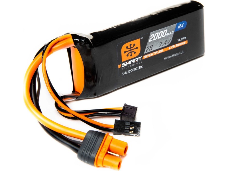 SPMX20002SRX - Spektrum Smart LiPo 7.4V 2000mAh Rx IC3