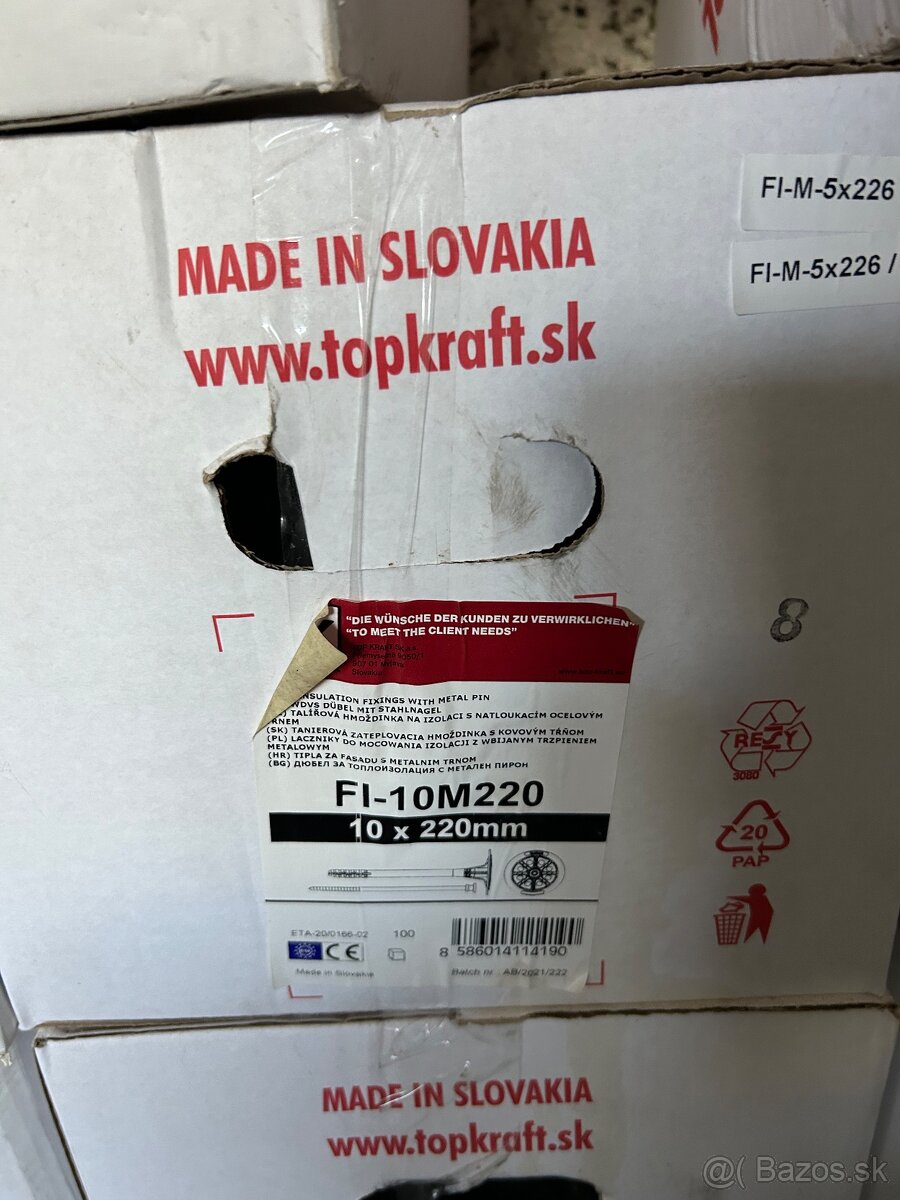 Predam hmoždinky do polystyrenu 10-220 mm