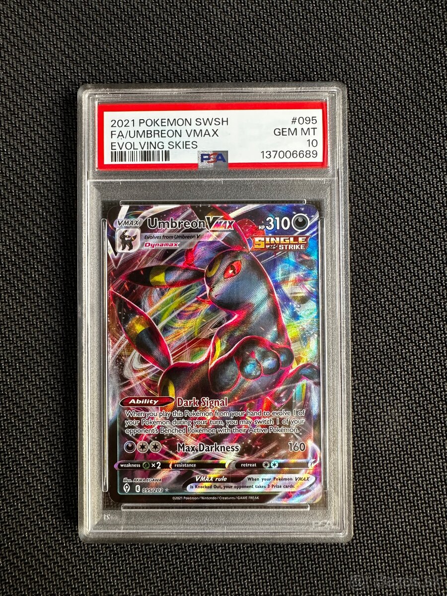 Evolving Skies graded pokemon card slab Umbreon 95 psa 10
