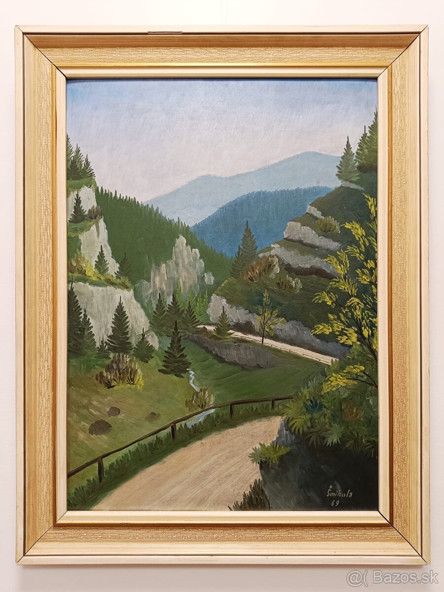 Obraz Albert Šmihula, Liptov 1969, olej 55x71