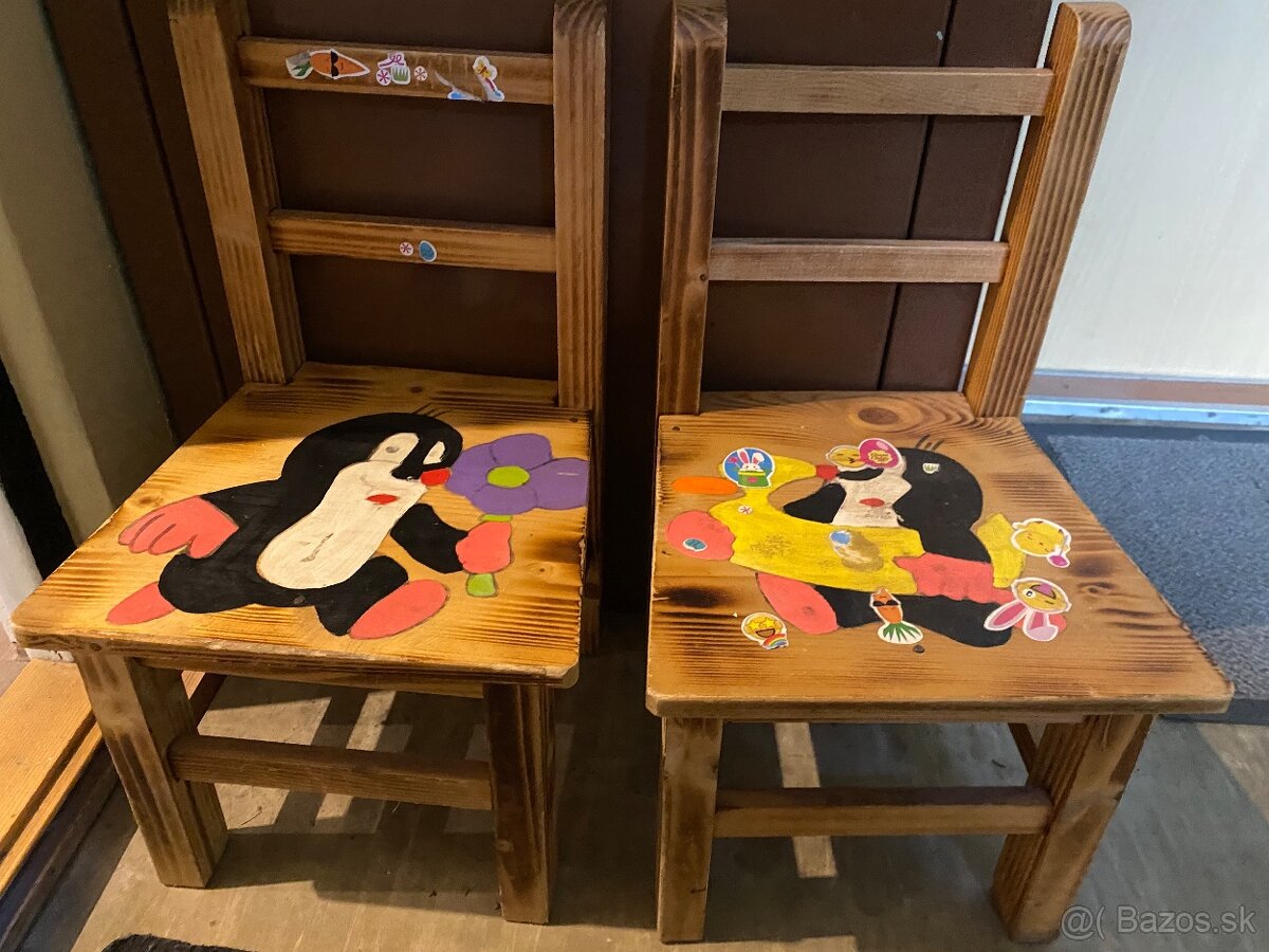 Detske stolicky drevene 2