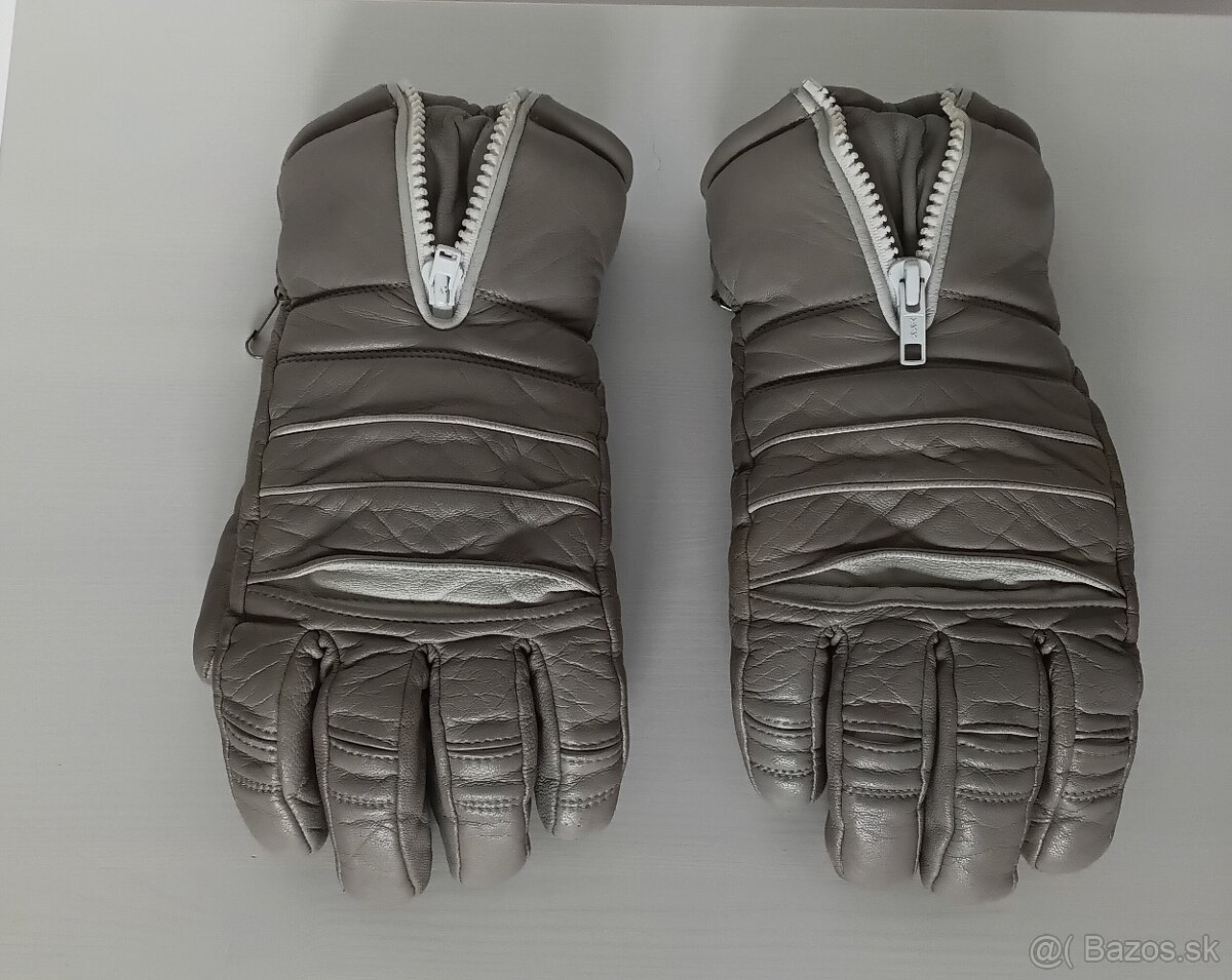 Pánske a dámske kožené lyžiarske rukavice.