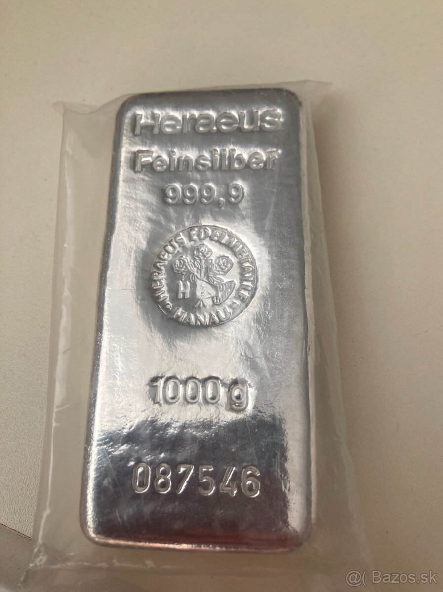 Investičné striebro - 1 kg - Argor Heraeus