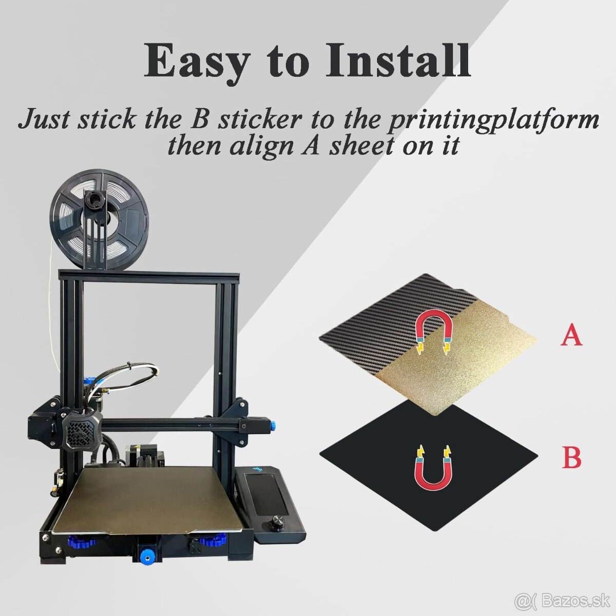 Vyhrievaná podložka, flexibilná tlačová podložka pre Lulzbot