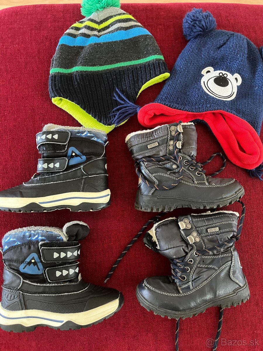 Chlapčenské zimné čižmy veľkosť 26 a 27