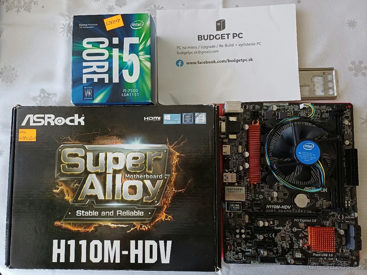 Asrock H110m-hdv + Intel i5-7500