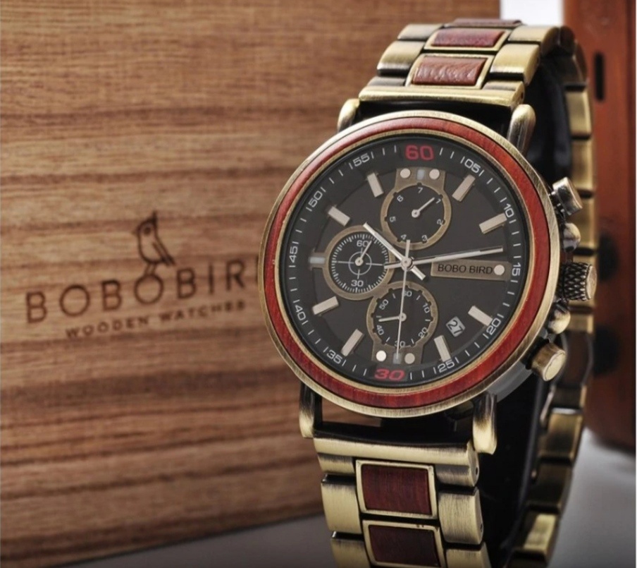 Pánske drevené hodinky