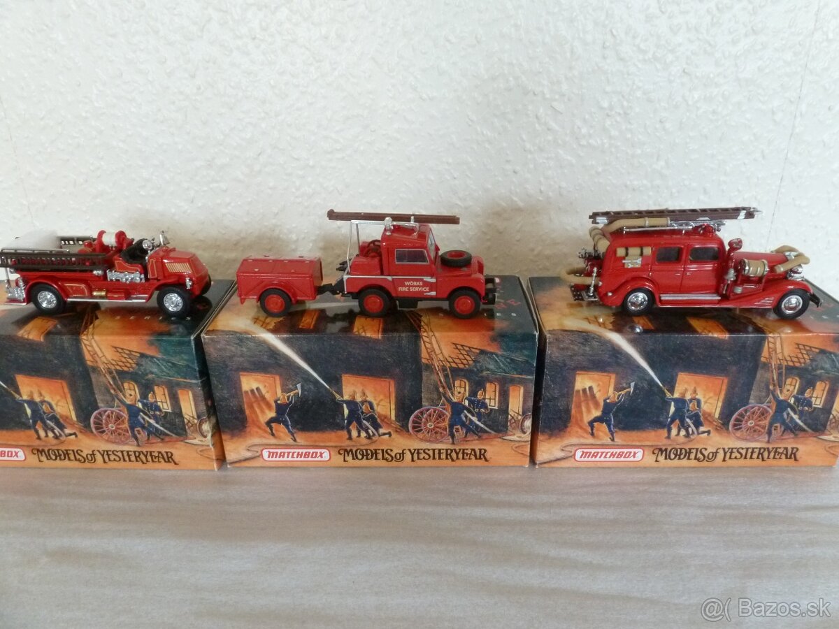 MATCHBOX YESTERYEAR hasičské, (AKTUALIZOVANÉ 20.10.2025)
