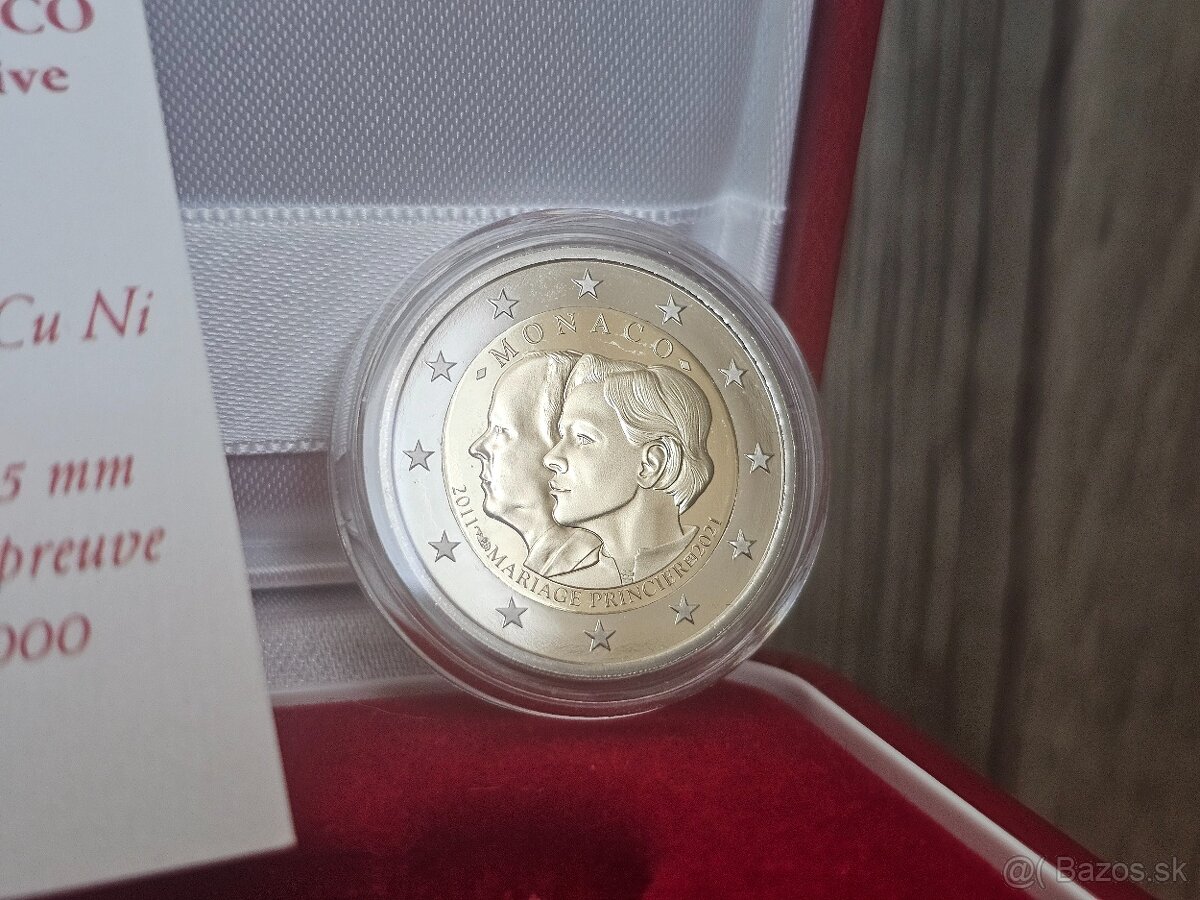 2€ Monako 2021 - 10. výročie svadby princa Alberta II.