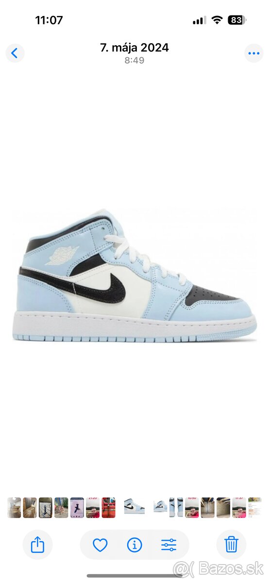 Air Jordan 1 Mid Ice Blue