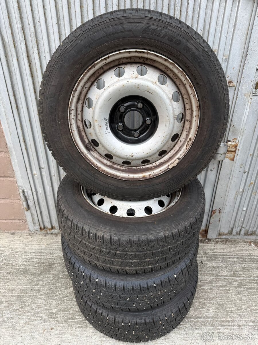 Zimne pneu 215/60 R16C na diskoch 5x108 Jumpy/Expert
