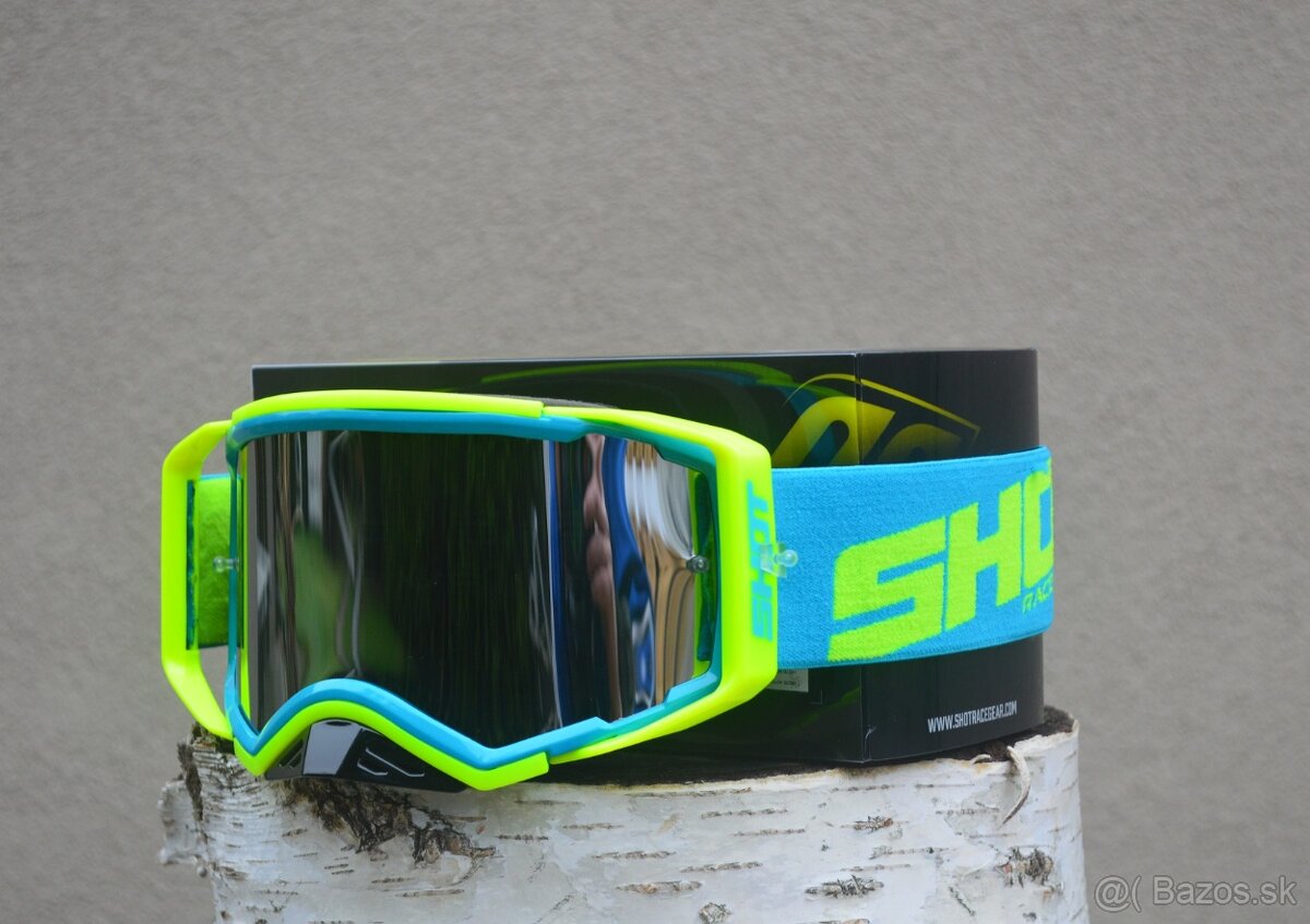 Okuliare SHOT Lite mx modro žlté fluo