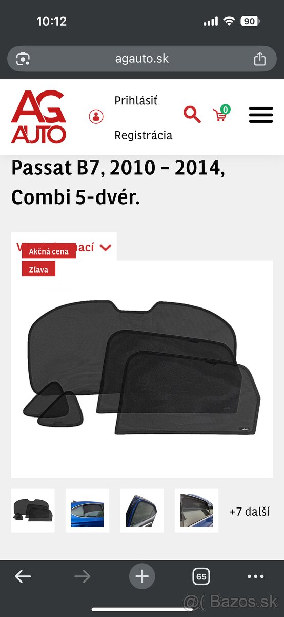 Kupim slnecne clony na passat b7 vw volkswagen combi