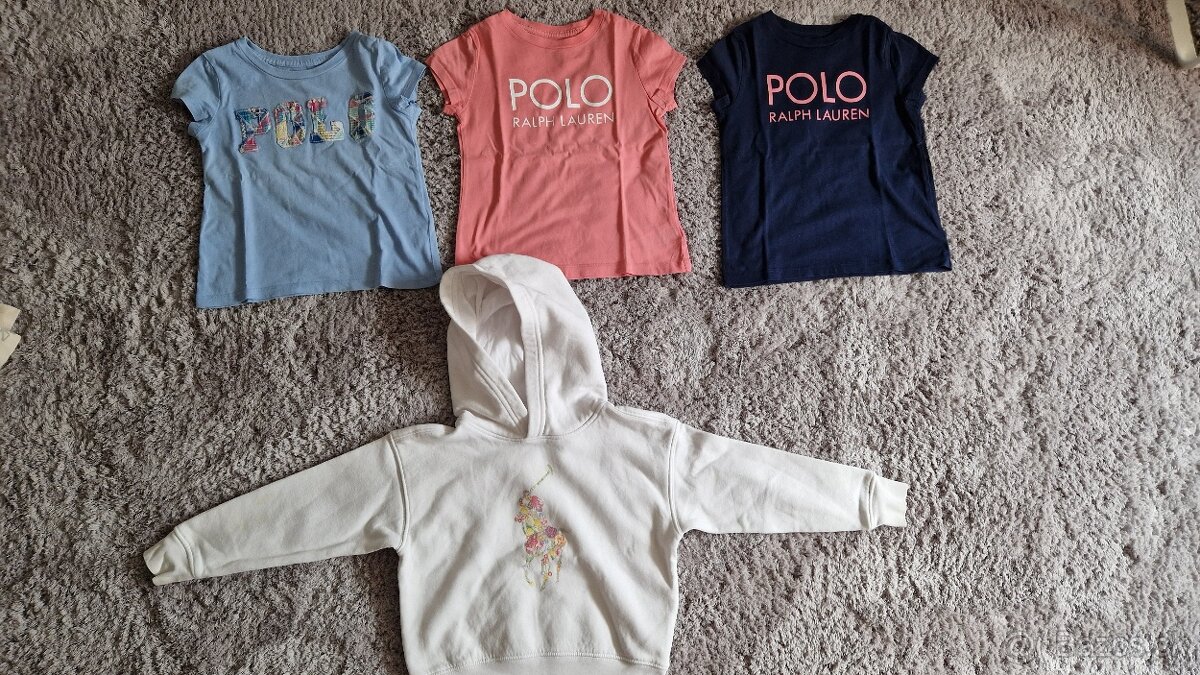 Dievčenské tričká a mikina Ralph Lauren veľkosť 110/4T