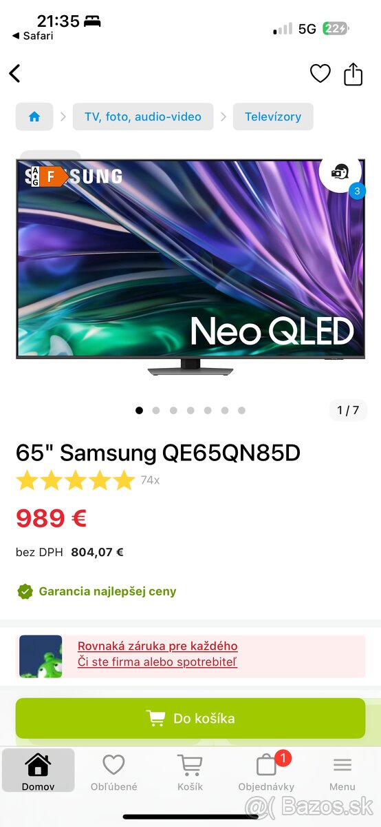 65" Samsung QE65QN85D