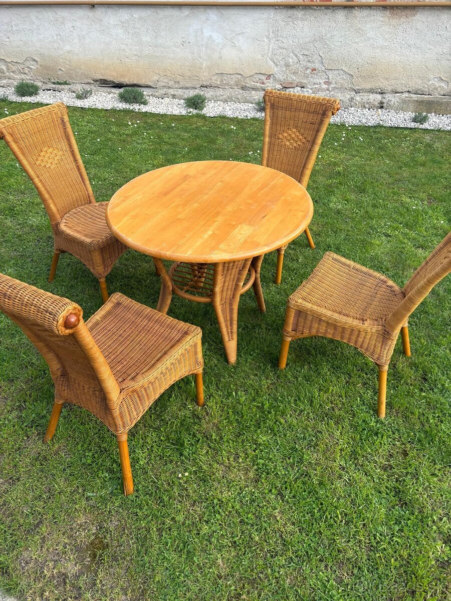 Zahradni ratanový set