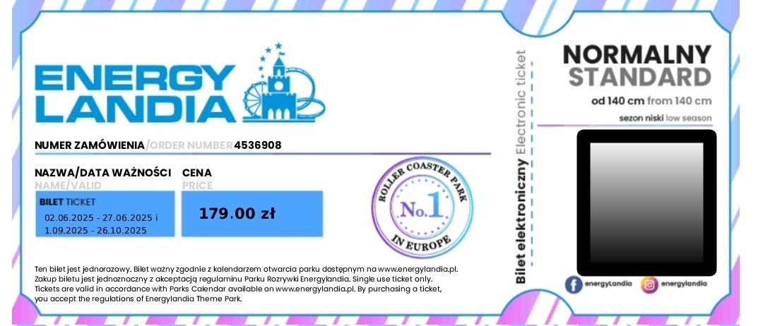 Energylandia vstupenka