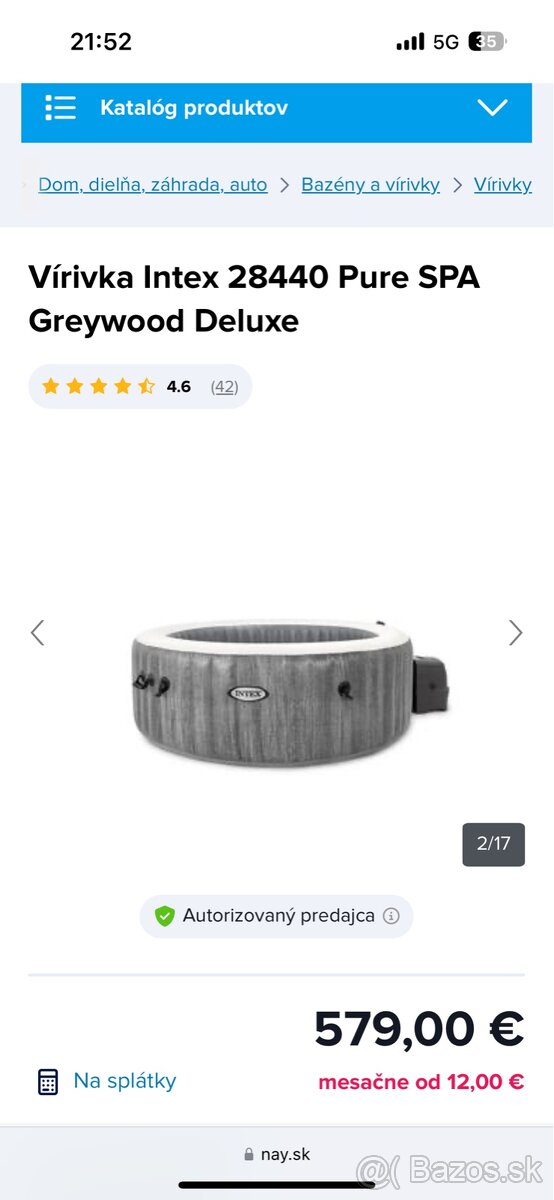 Vírivka Intex Pure Spa Greywood Deluxe 28440