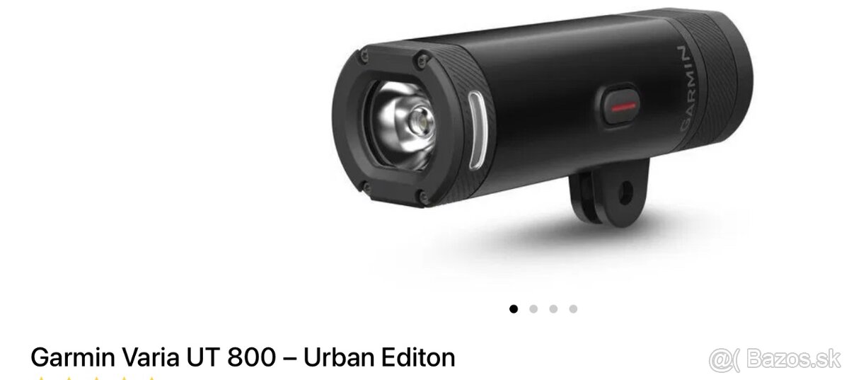 Predám Garmin Varia Ut800 smart nabíjateľné predné svetlo, 8