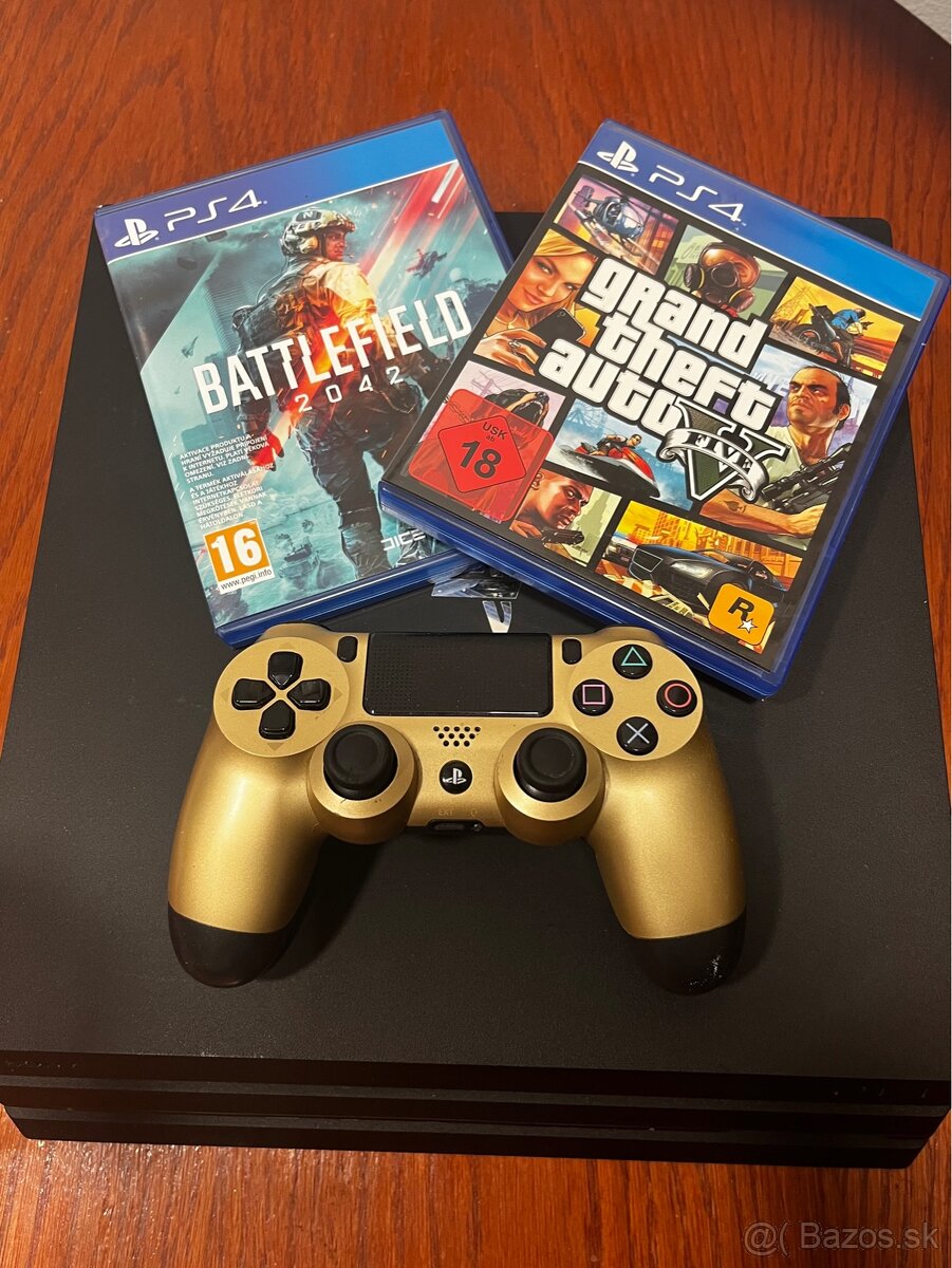 PlayStation 4 Pro 1TB + ovládač + 2 hry
