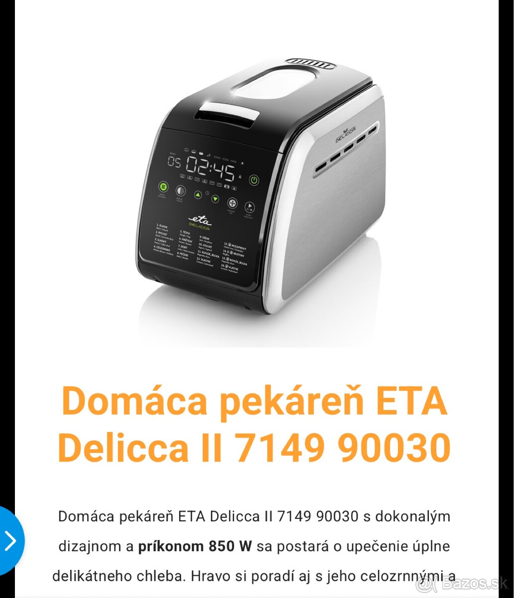 Domáca pekáreň ETA