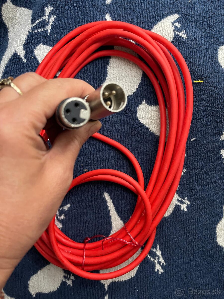 mikrofónový kábel , nový. dĺžka 6 metrov,