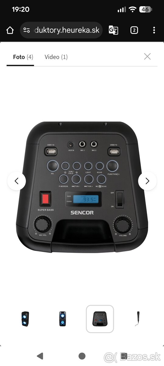 Sencor BT reproduktor