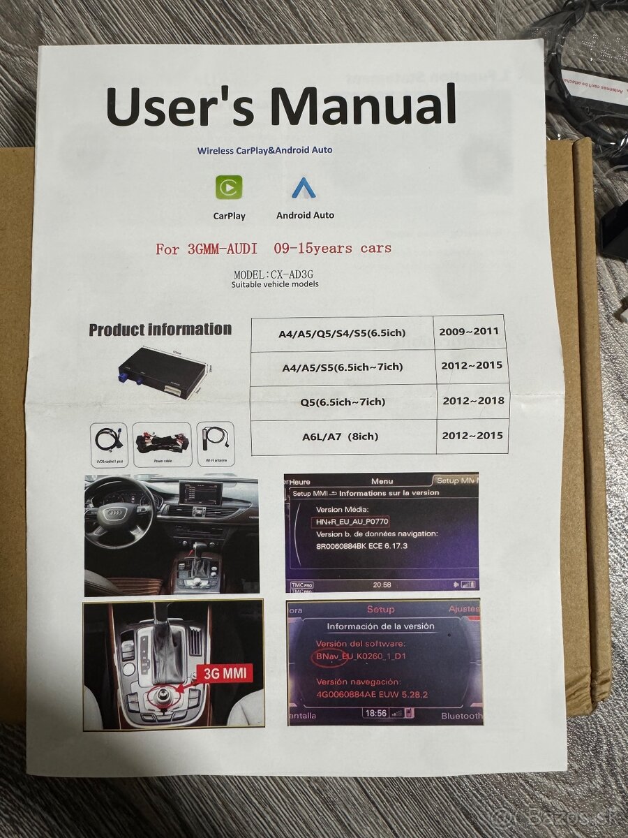 Apple car play/Android auto