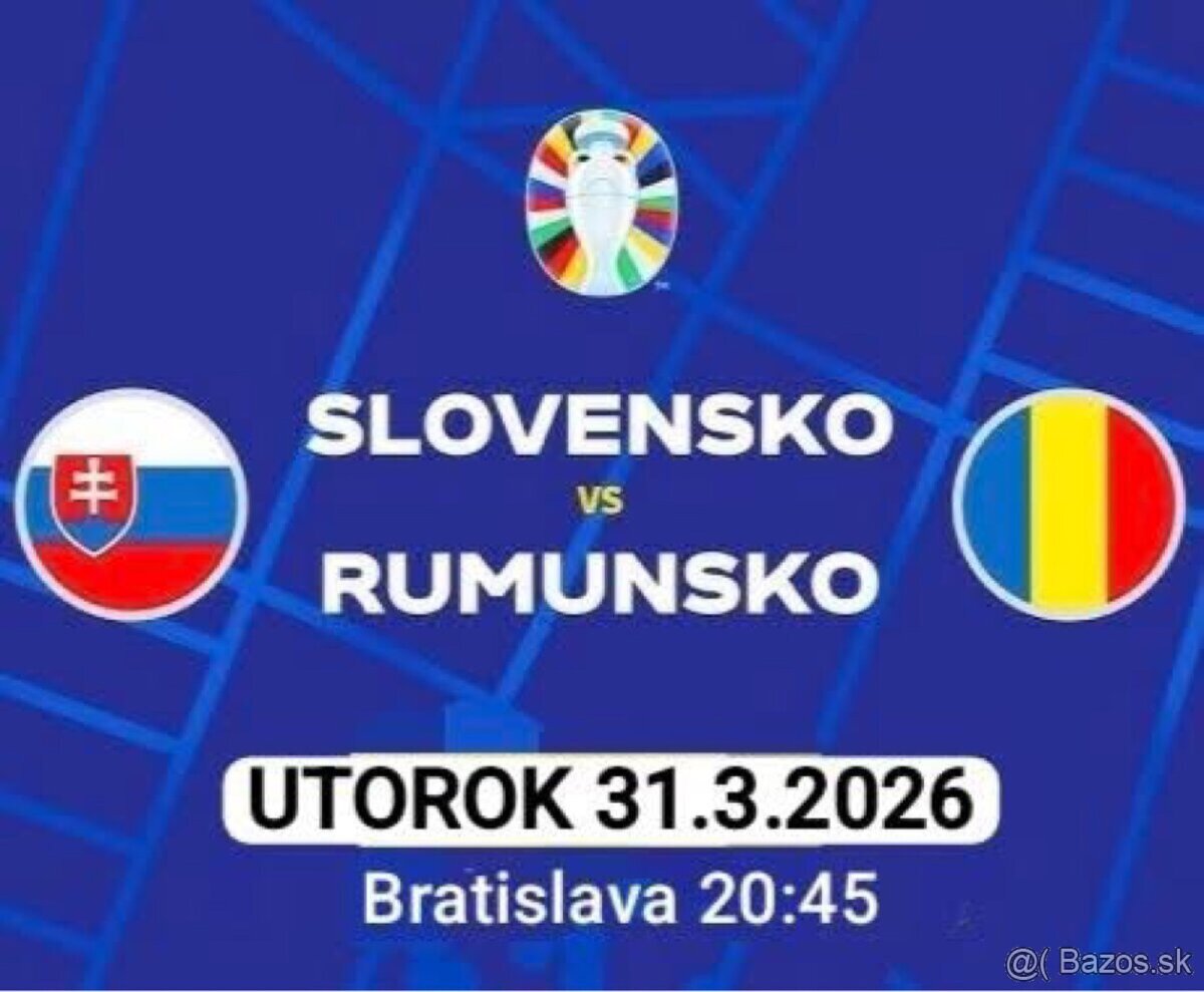 SLOVENSKO-Rumunsko 2 lístky vedľa seba