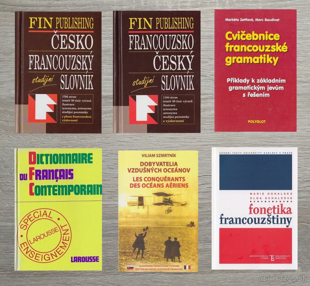 Učebnice, slovníky a jazykové knihy z francúzštiny